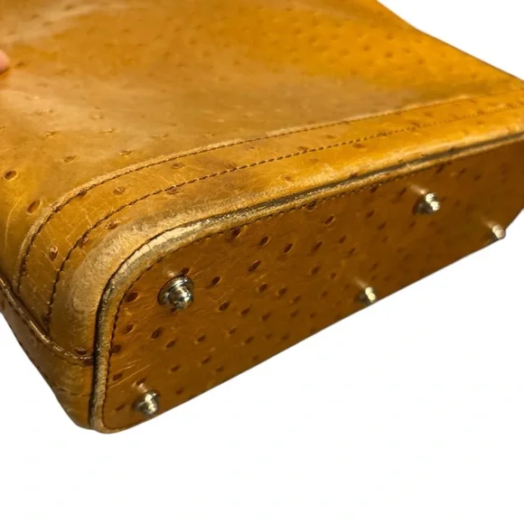 Vintage Y2K Dooney & Bourne Small Hobo Bag Ostrich - Picture 2 of 4